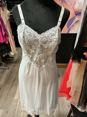 VINTAGE LIGHT BLUE SLIP DRESS LORRAINE S/M